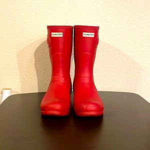 Red Hunter Rain Boots (Low)